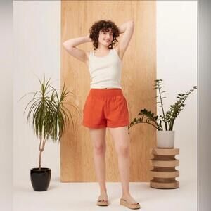 NWT Known Supply Ribbed Organic Cotton Garnet Tank Top In‎ Stone (Off White) S